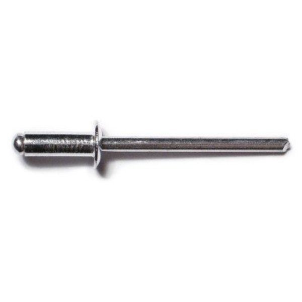 Midwest Fastener Blind Rivet, Dome Head, 5/32 in Dia., 7/16 in L, Aluminum Body, 35 PK 36267